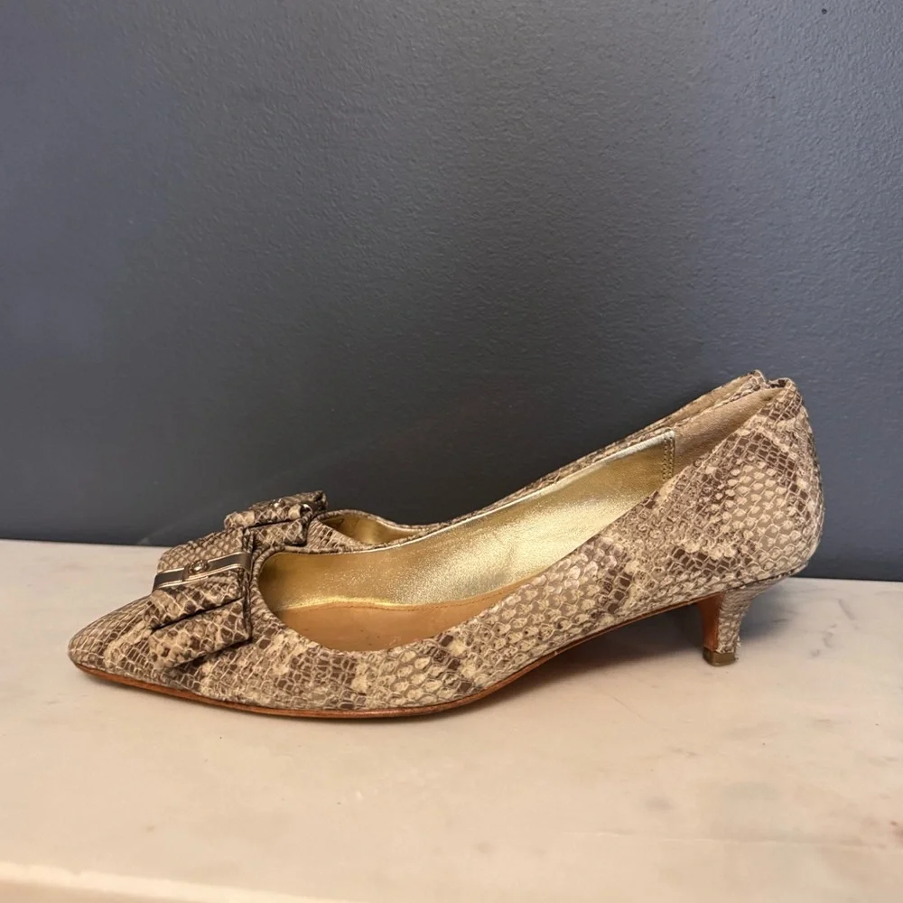 Coach snake print kitten heels - Picture 4 of 7